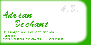 adrian dechant business card